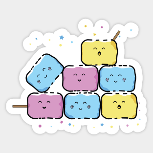 cute marshmallow Sticker